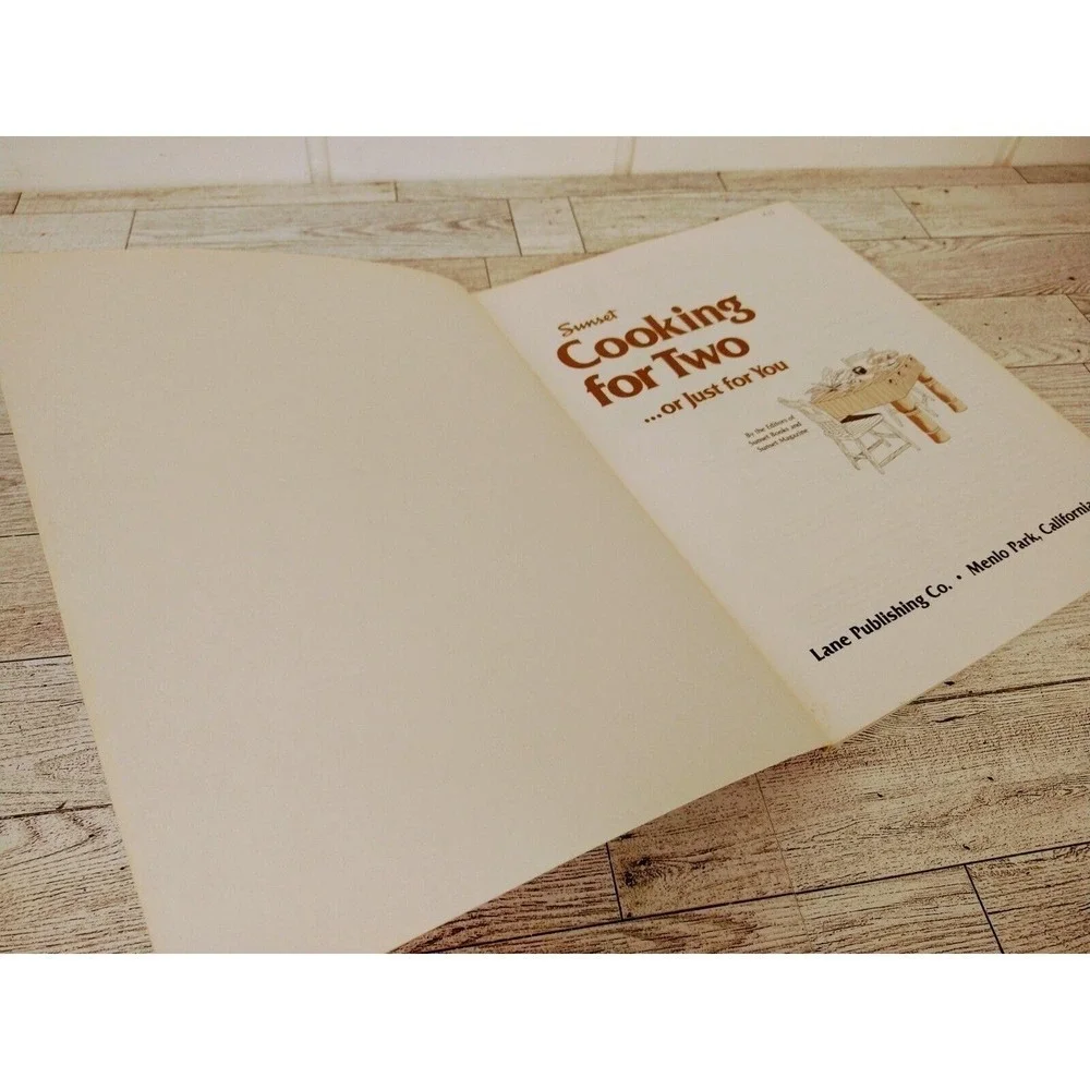 Cooking for Two Sunset 1978 Vintage Small‎ Batch Recipes 70s Softcover Cookbook